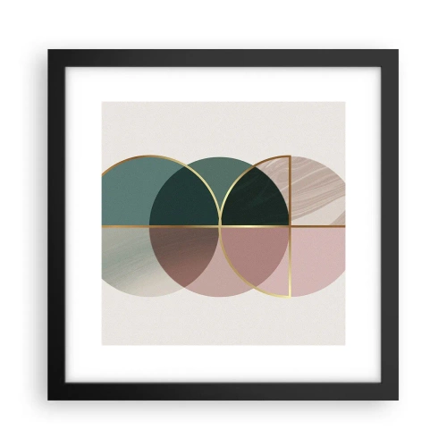 Póster en marco negro - Círculo tras círculo... - 30x30 cm