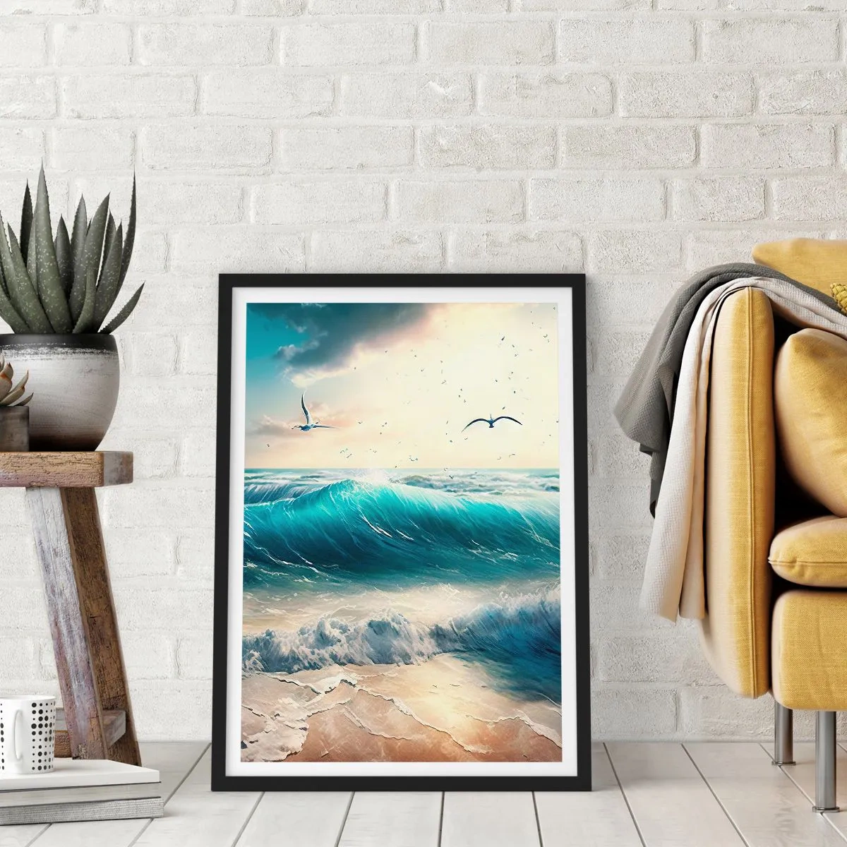 Póster en marco negro - La brisa solo para ti - 70x100 cm