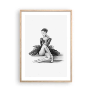 Póster en marco roble claro - Amante de la danza - 50x70 cm
