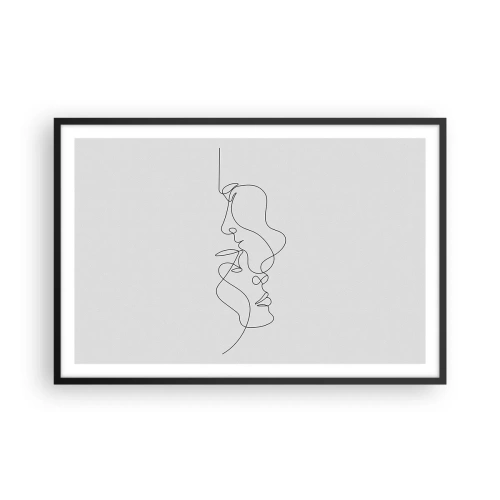 Póster en marco negro - El calor de los deseos lúgubres - 91x61 cm