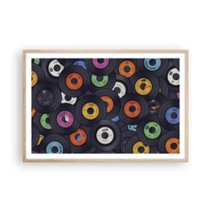 Póster en marco roble claro - Colores de los clásicos - 91x61 cm