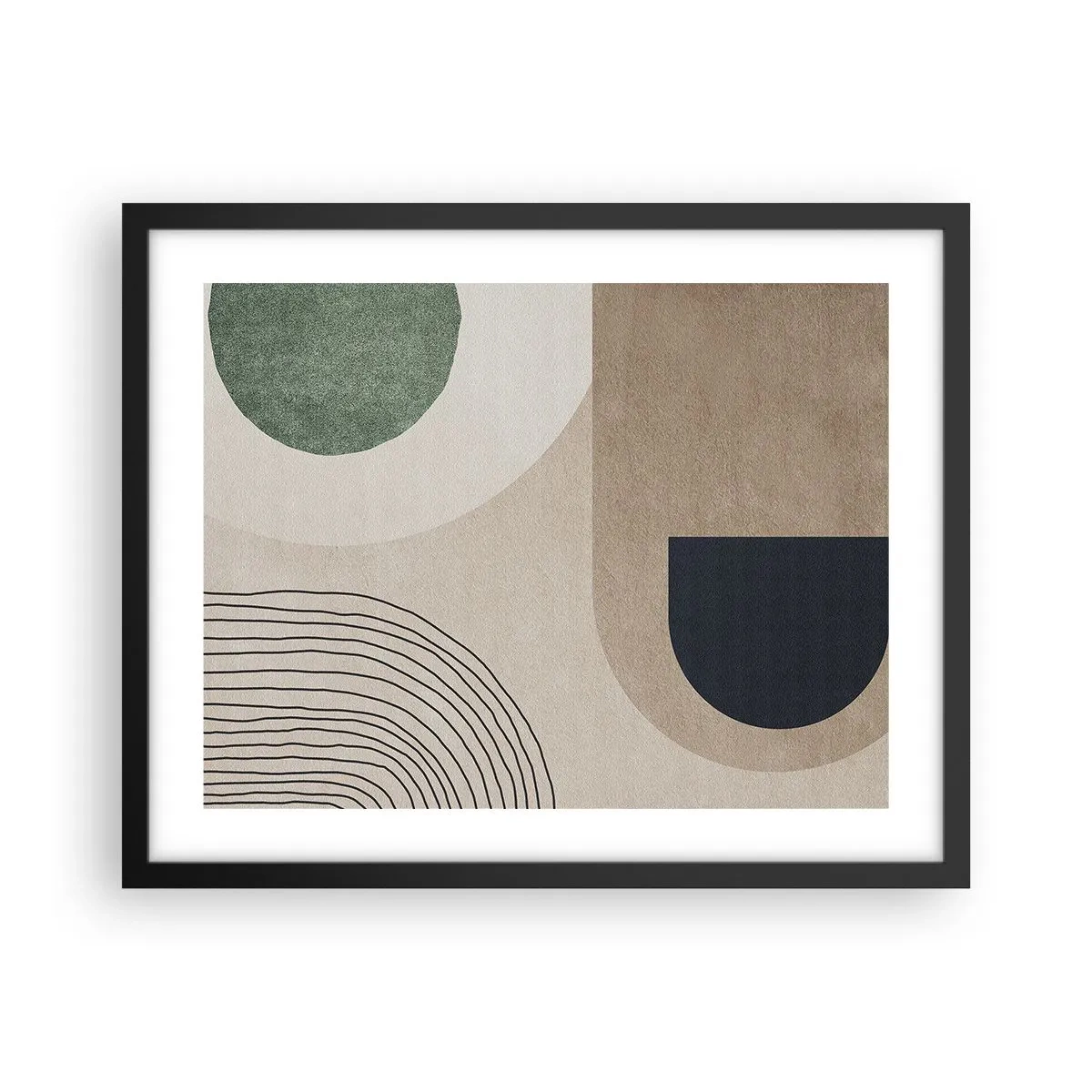 Póster en marco negro - La delicadeza de un óvalo - 50x40 cm