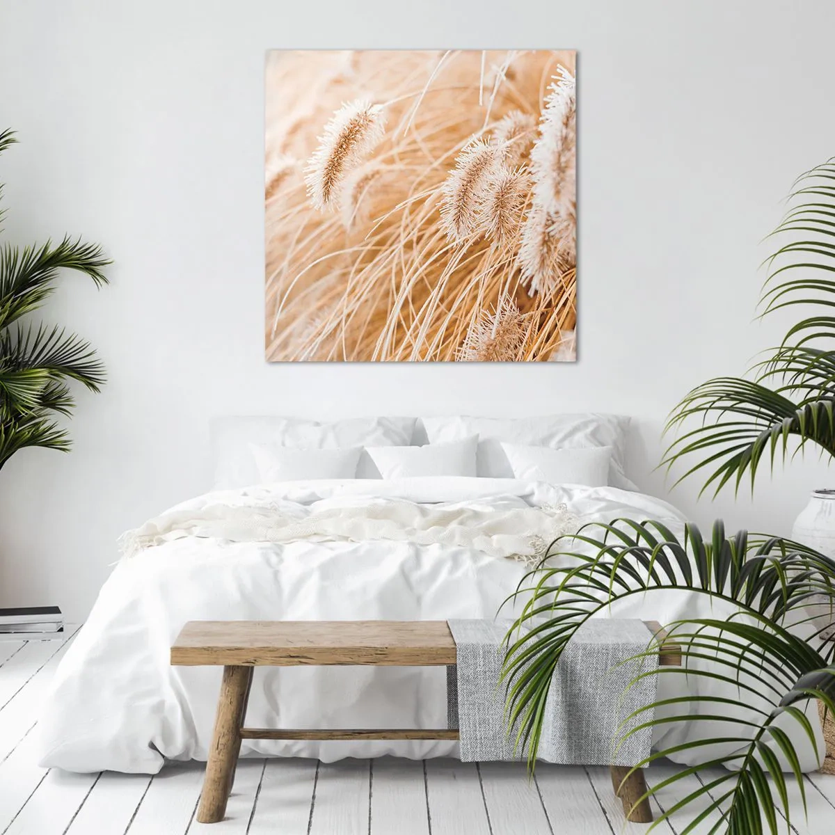 Cuadro sobre lienzo - Impresión de Imagen - El dorado susurro de las hierbas - 40x40 cm