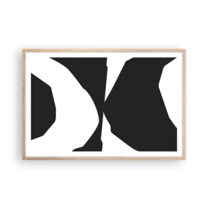 Póster en marco roble claro - Positivo-negativo - 91x61 cm