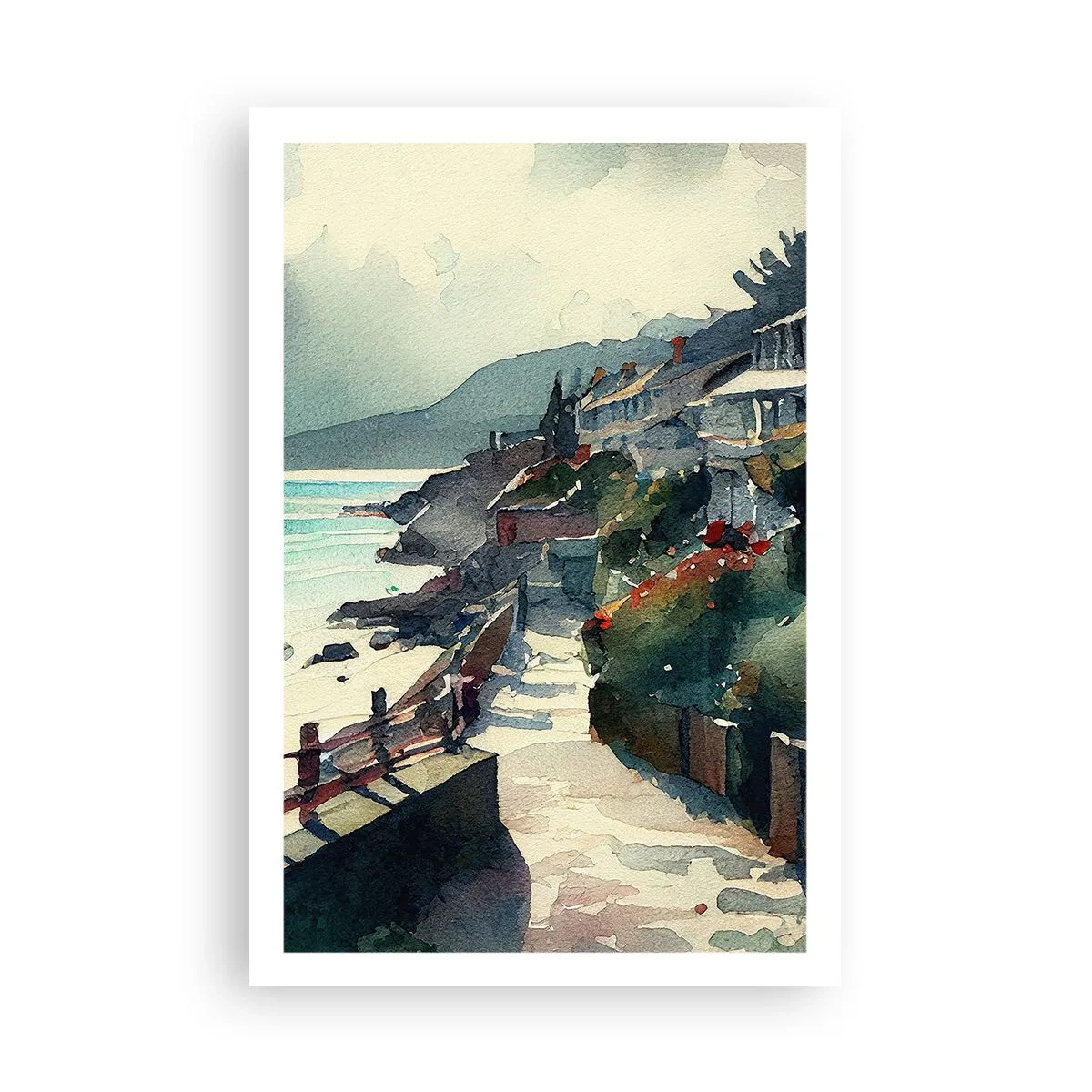 Póster - Ciudad mediterránea - 61x91 cm
