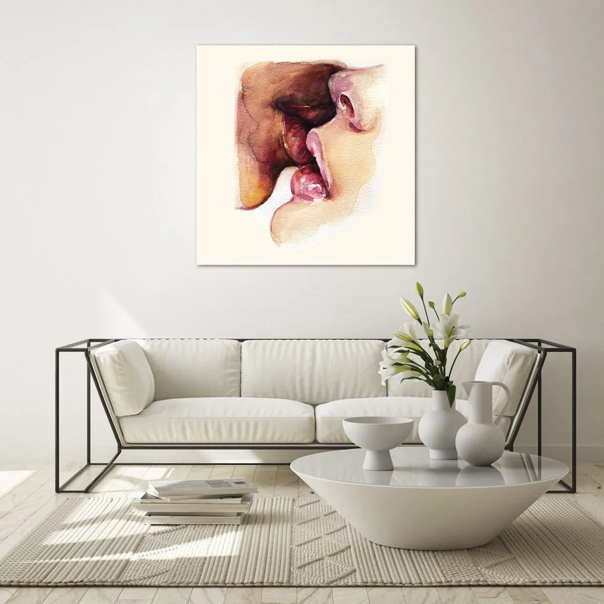 Cuadro sobre vidrio - Impresiones sobre Vidrio - Como la noche y el día, la tierra y el cielo - 30x30 cm