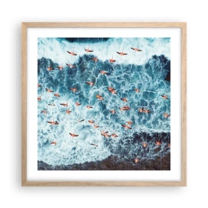 Póster en marco roble claro - Un desfile marítimo - 50x50 cm