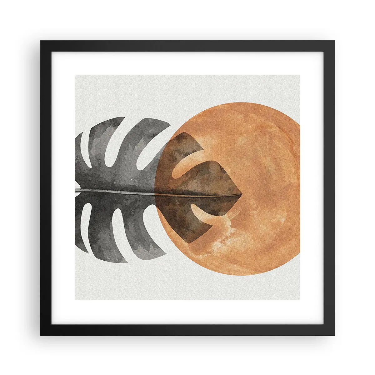 Póster en marco negro - Siempre el sol - 40x40 cm