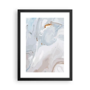 Póster en marco negro - Blanco fusión - 30x40 cm