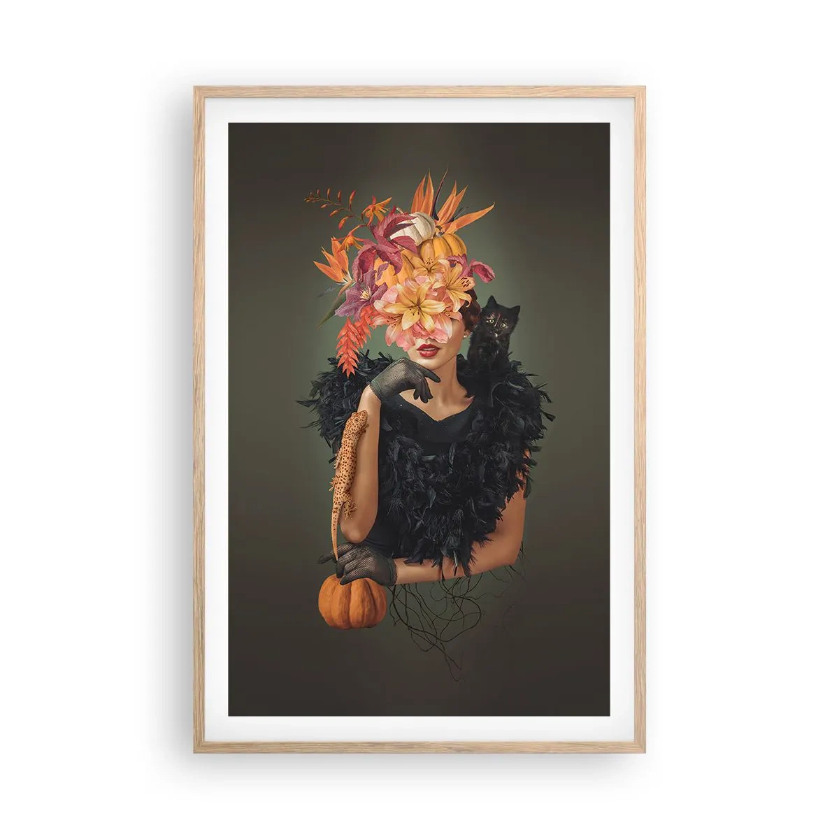 Póster en marco roble claro - Hechizo de bruja - 61x91 cm