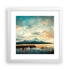 Póster en marco blanco - Bajo la protección del cielo - 30x30 cm