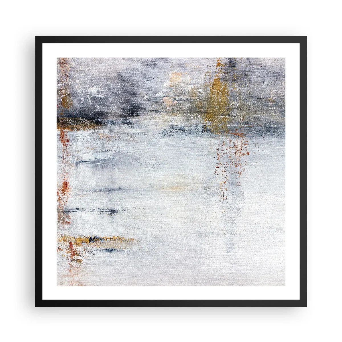 Póster en marco negro - Tras una cortina de aire - 60x60 cm