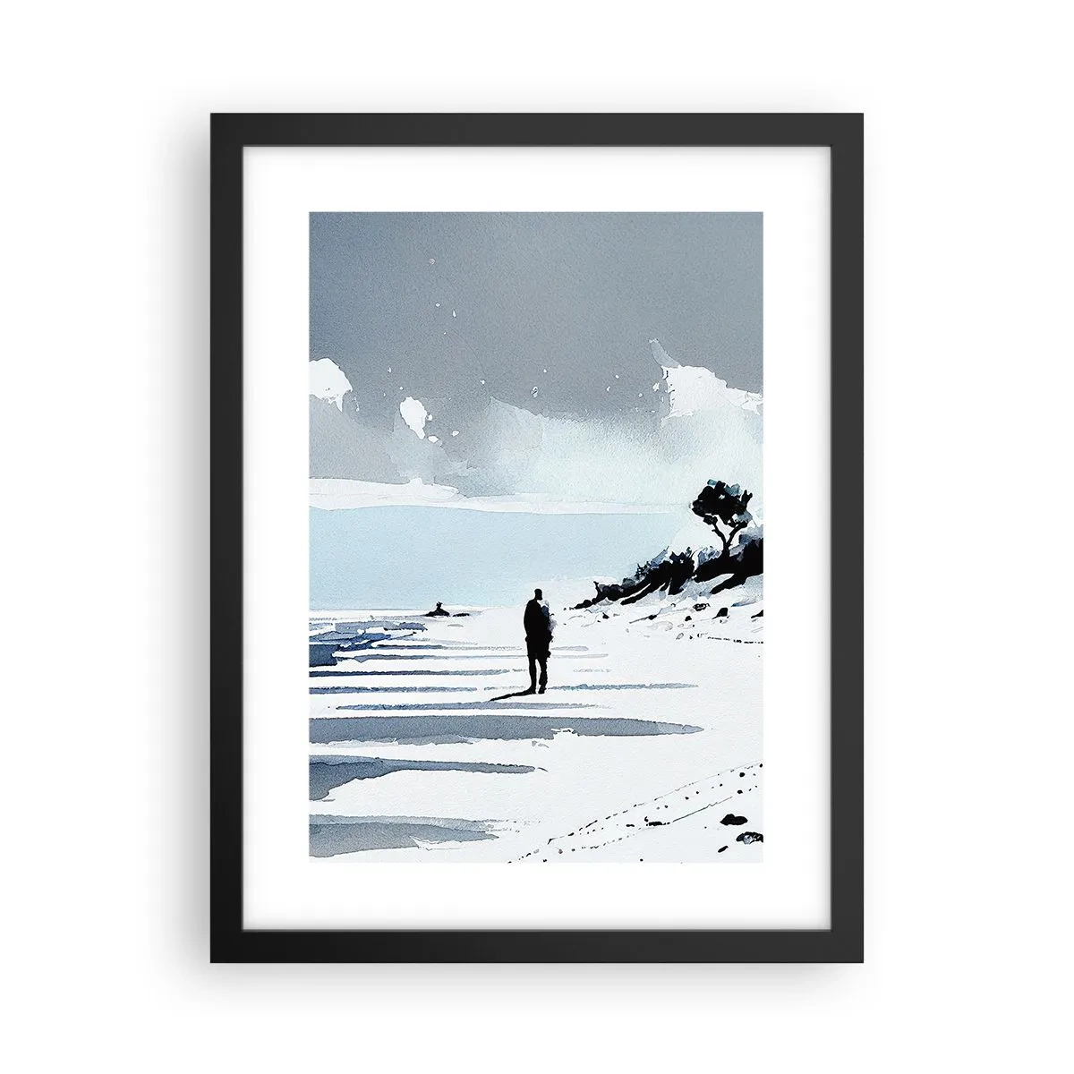 Póster en marco negro - Solo conmigo mismo - 30x40 cm