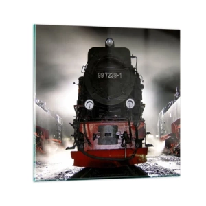 Cuadro sobre vidrio - Impresiones sobre Vidrio - De pie, jadeando y soplando - 30x30 cm