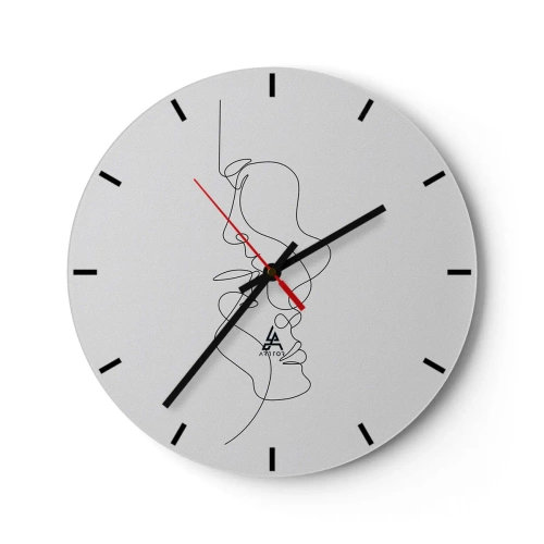 Reloj de pared - Reloj de vidrio - El calor de los deseos lúgubres - 40x40 cm