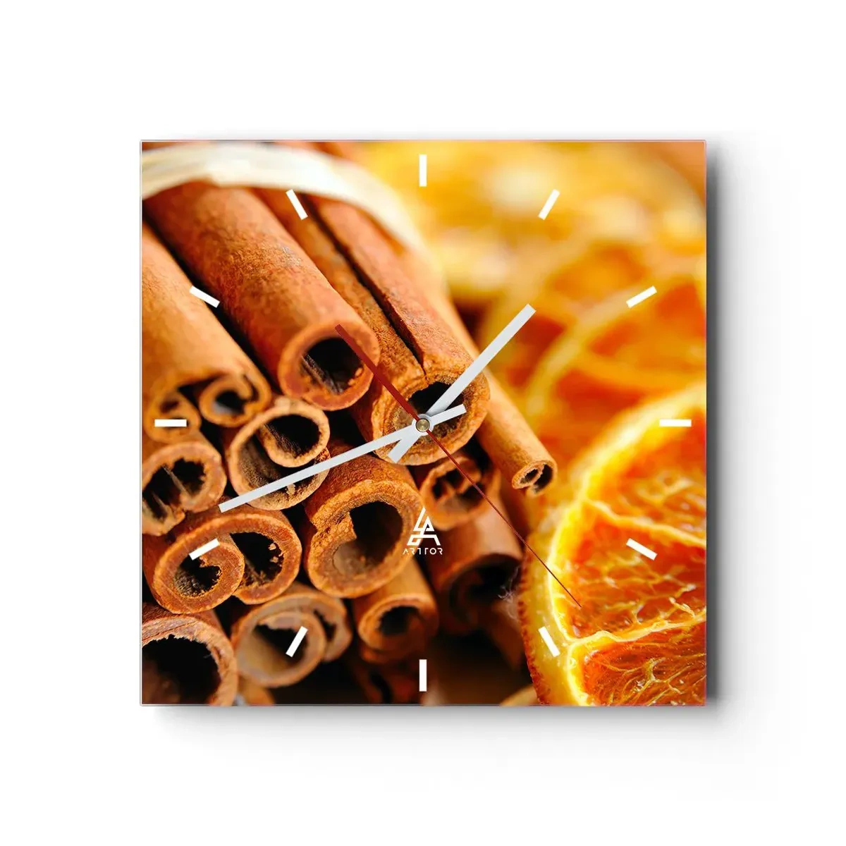 Reloj de pared - Reloj de vidrio - ¿Puedes oler su aroma? - 40x40 cm