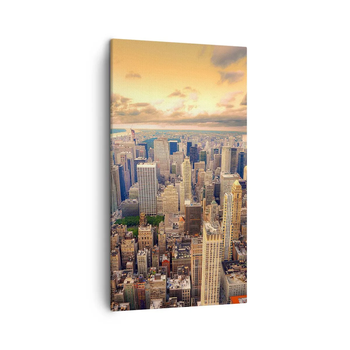 Cuadro sobre lienzo - Impresión de Imagen - Metrópolis dorada - 45x80 cm