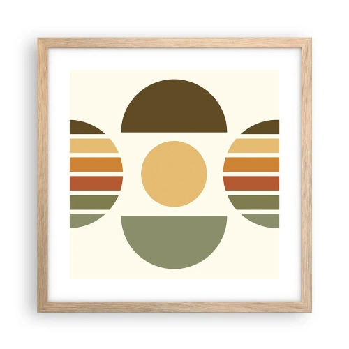 Póster en marco roble claro - Los tonos de la tierra - 40x40 cm