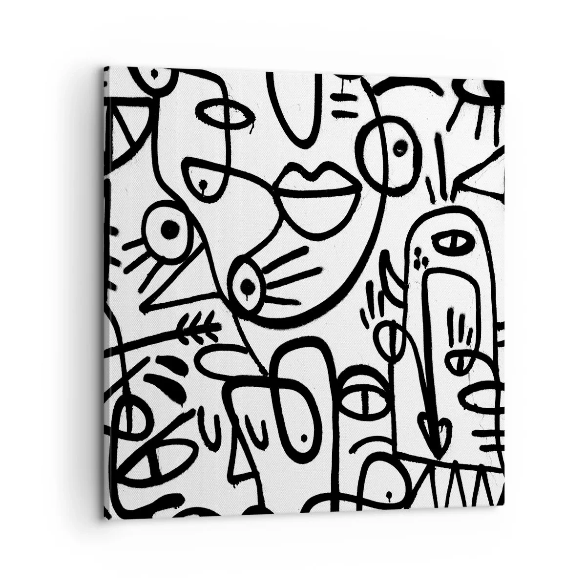 Cuadro sobre lienzo - Impresión de Imagen - Rostros y espejismos - 60x60 cm