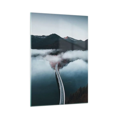 Cuadro sobre vidrio - Impresiones sobre Vidrio - Sobre el agua lisa como un espejo - 70x100 cm