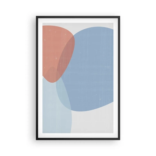 Póster en marco negro - Relaciones en colores pastel - 61x91 cm