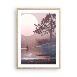 Póster en marco roble claro - Rarezas nocturnas - 50x70 cm