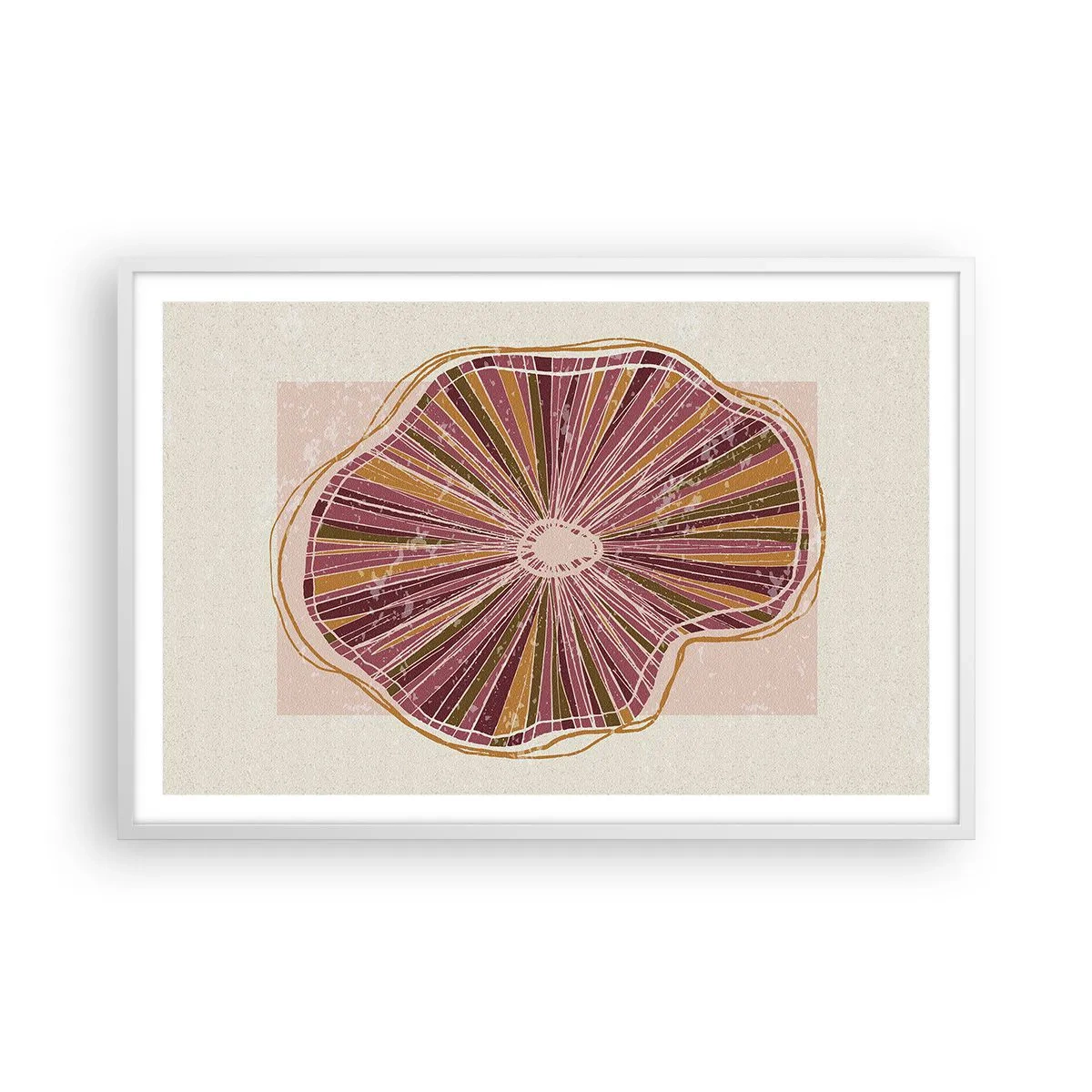 Póster en marco blanco - Abstracción radiante - 91x61 cm