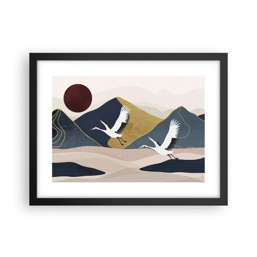 Póster en marco negro - Y el día ha vuelto a pasar volando - 40x30 cm