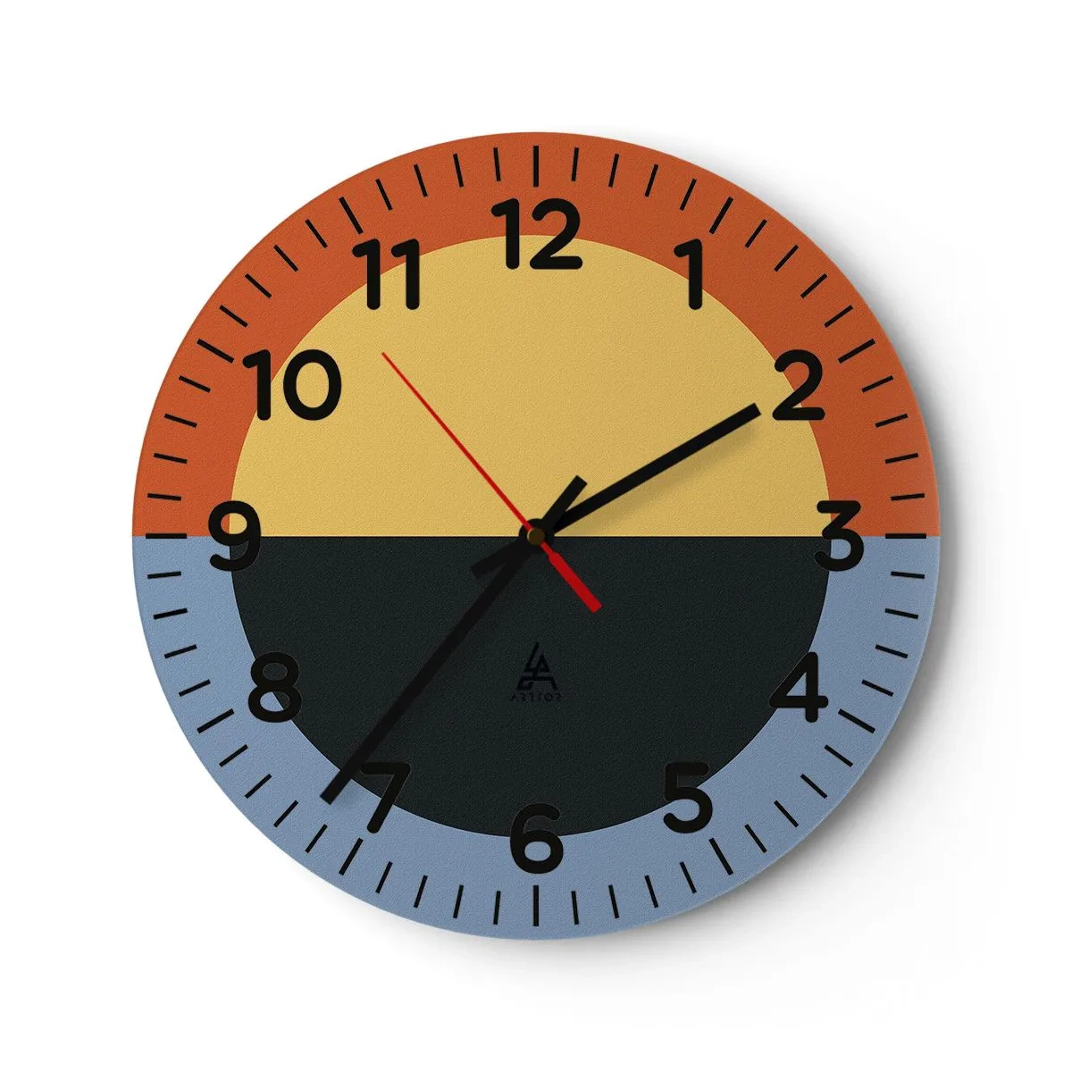 Reloj de pared - Reloj de vidrio - Una composición de calidez y frescura - 30x30 cm