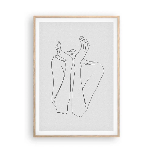 Póster en marco roble claro - Con qué sueñan las mujeres - 70x100 cm