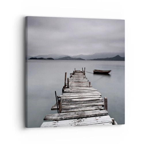 Cuadro sobre lienzo - Impresión de Imagen - Mañana partimos - 30x30 cm