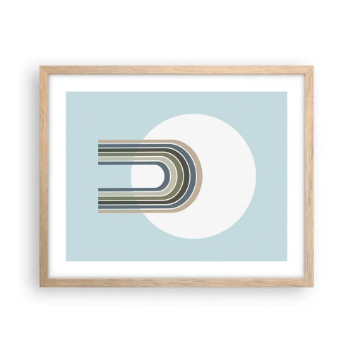 Póster en marco roble claro - Una atracción irresistible - 50x40 cm