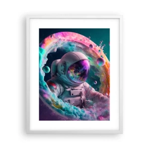 Póster en marco blanco - Puerta estelar - 40x50 cm