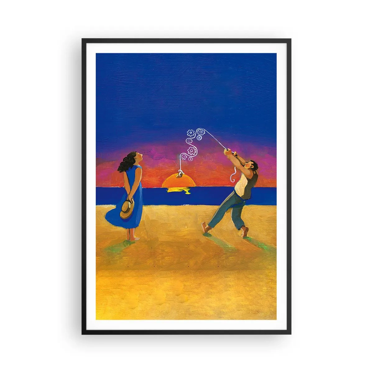 Póster en marco negro - Mucho más que una estrella del cielo - 70x100 cm