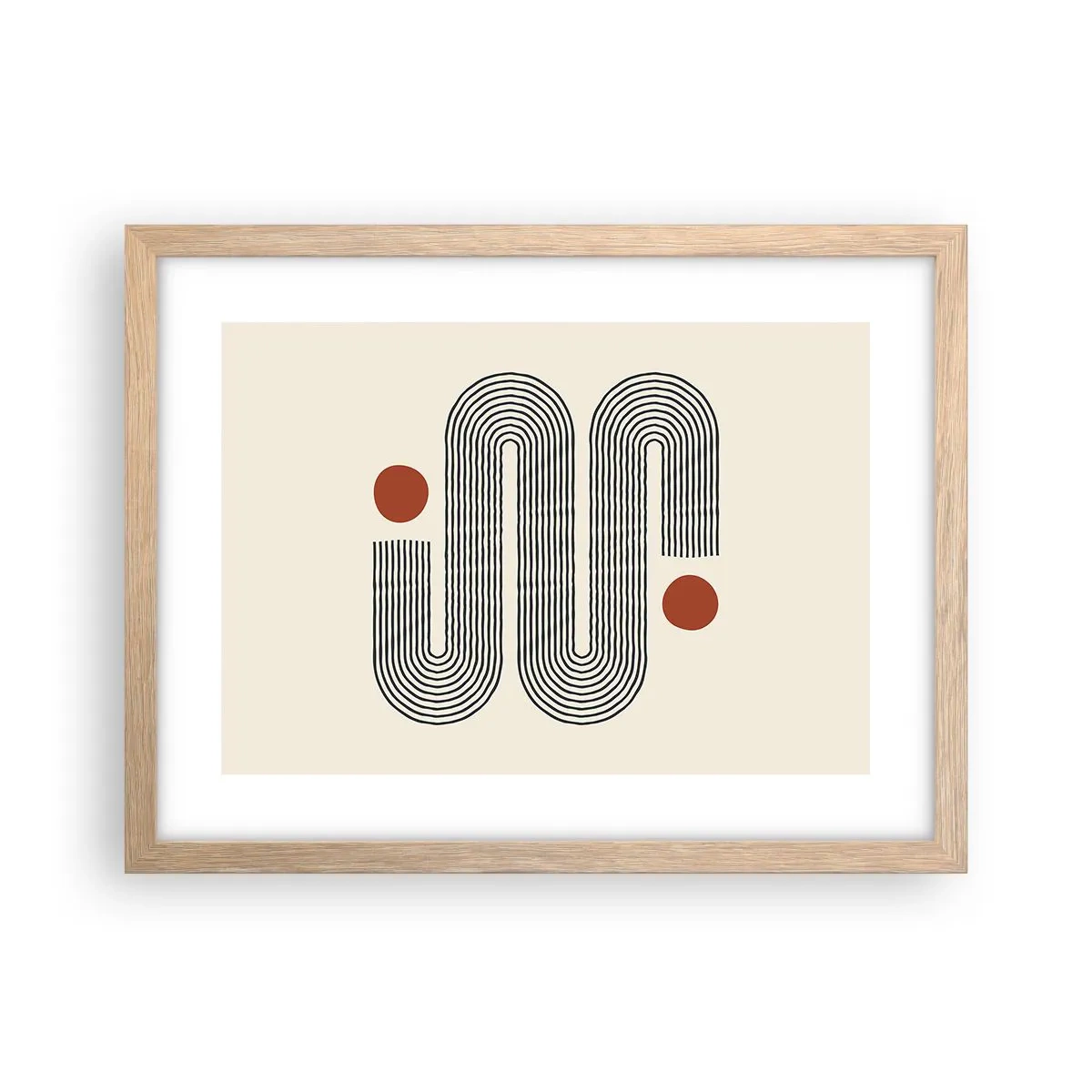 Póster en marco roble claro - De principio a fin - 40x30 cm