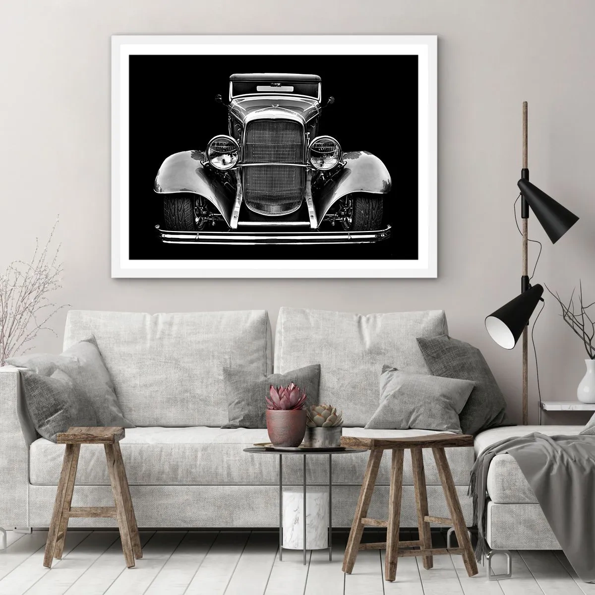 Póster en marco blanco - Un verdadero caballero - 50x40 cm