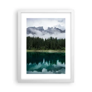 Póster en marco blanco - Calla, calla, no despertemos al agua dormida.... - 30x40 cm