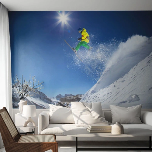Fotomural Autadhesivo Deluxe Sticker - Bailando con las montañas - Deporte, Esquiar, Invierno - 450x315 cm