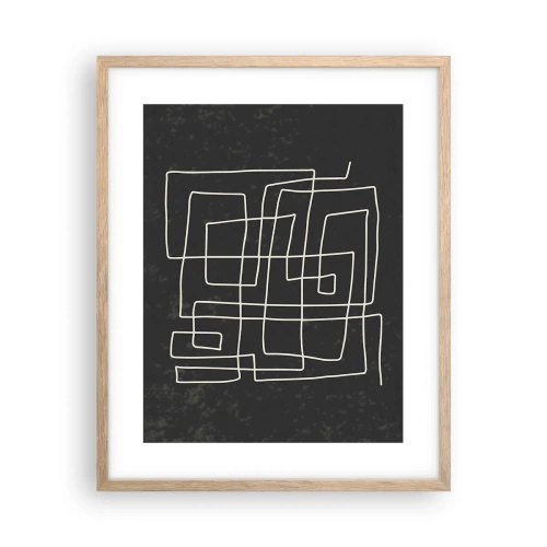 Póster en marco roble claro - No es tan sencillo - 40x50 cm