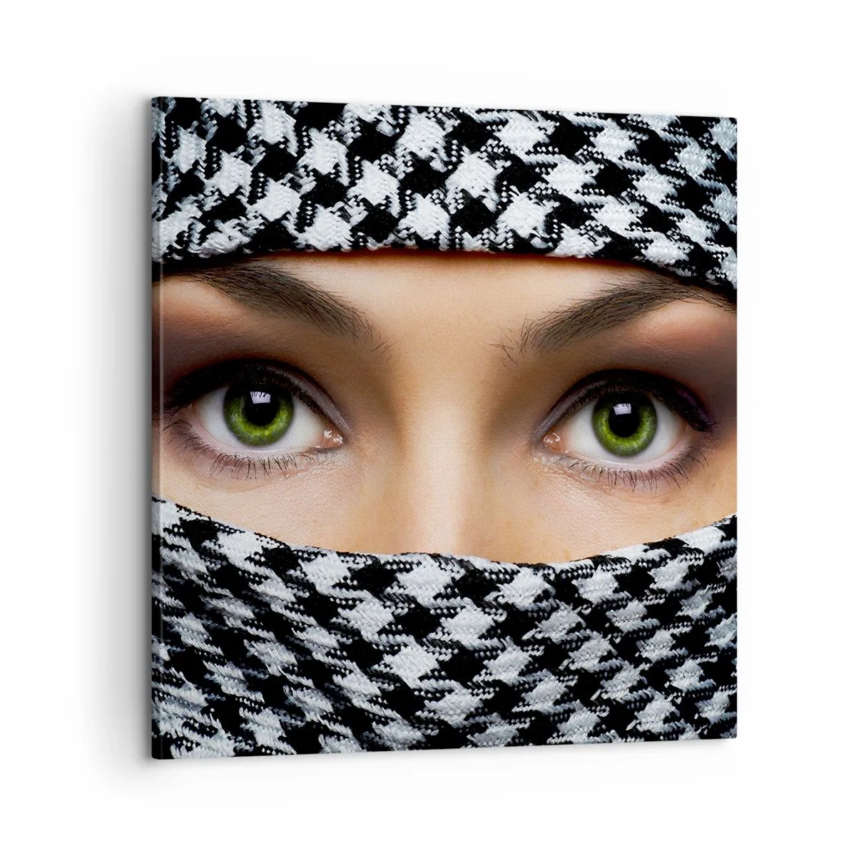 Cuadro sobre lienzo - Impresión de Imagen - Hermosa mirada de ojos verdes - 60x60 cm