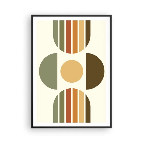 Póster en marco negro - Los tonos de la tierra - 70x100 cm