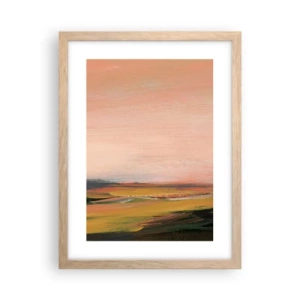 Póster en marco roble claro - En tono rosa - 30x40 cm