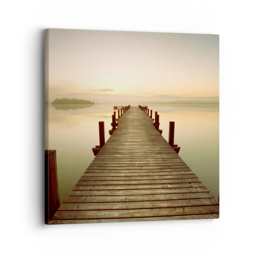 Cuadro sobre lienzo - Impresión de Imagen - Antes del amanecer, al amanecer, la luz - 30x30 cm