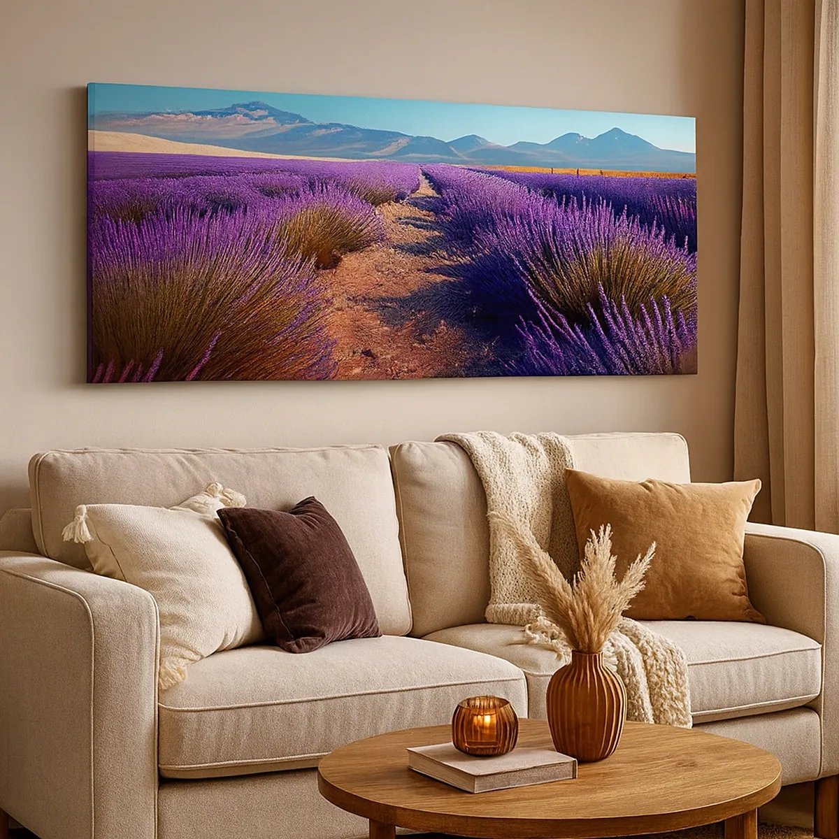 Cuadro sobre lienzo - Impresión de Imagen - Campos fragantes - 30x30 cm