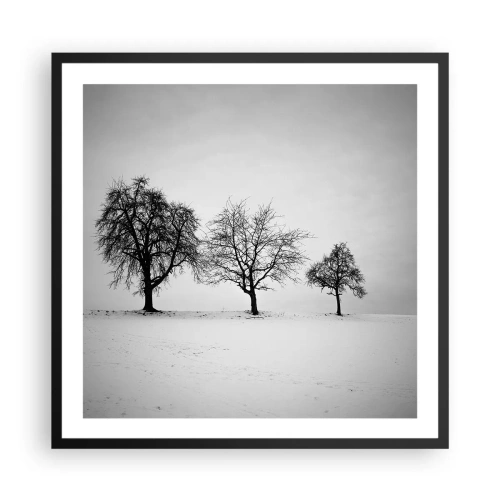 Póster en marco negro - ¿Con qué sueñan? - 60x60 cm