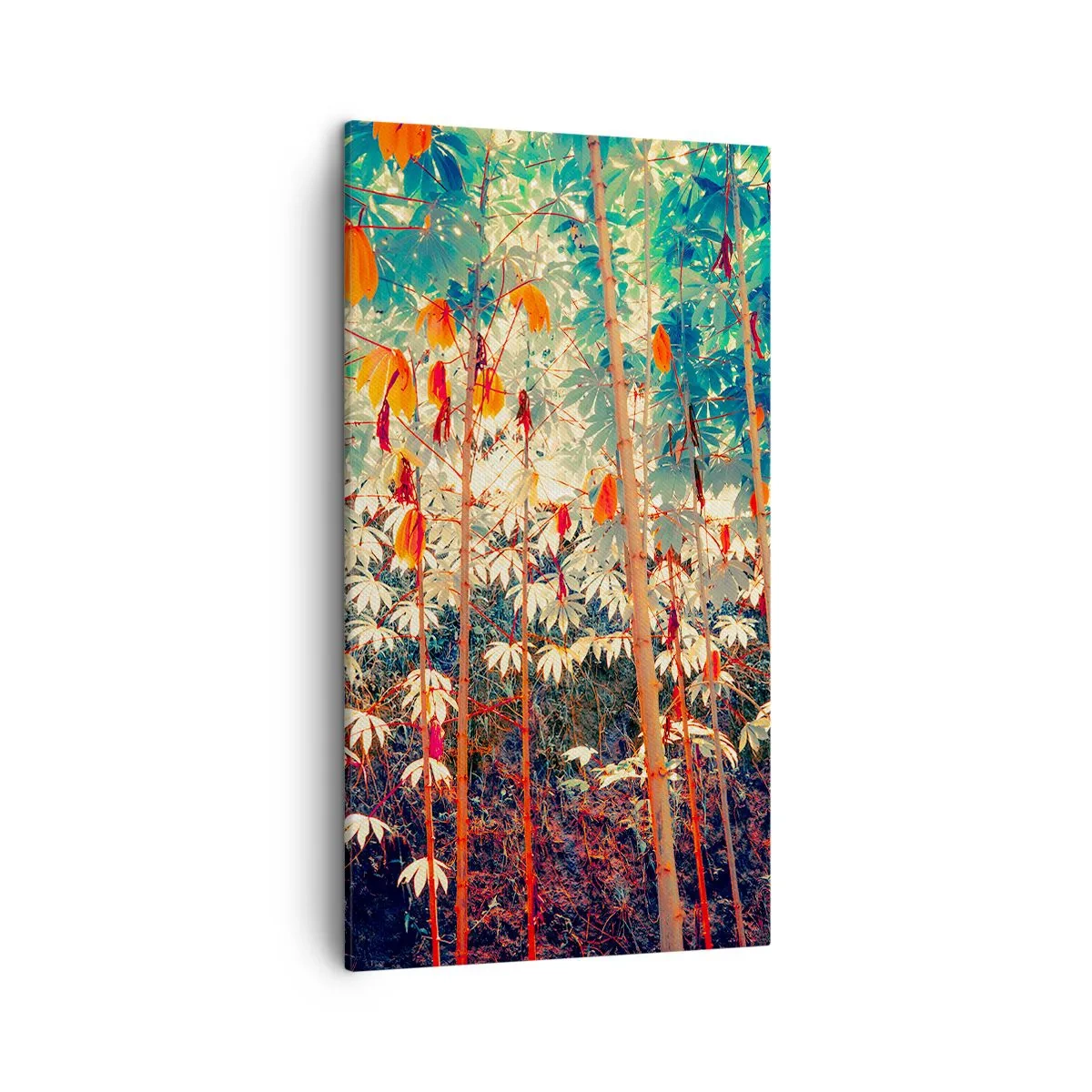 Cuadro sobre lienzo - Impresión de Imagen - La vida secreta de las hojas - 45x80 cm