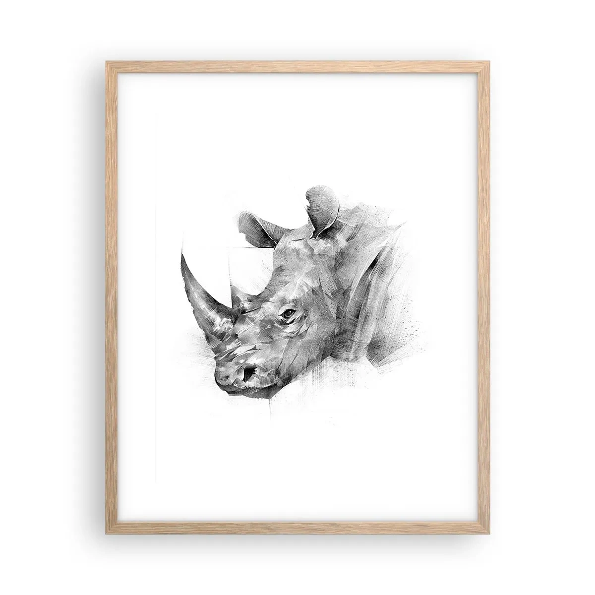 Póster en marco roble claro - Retrato africano - 40x50 cm