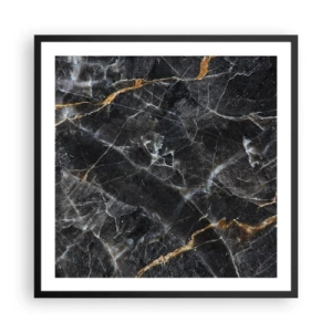 Póster en marco negro - La vida interior de la piedra - 60x60 cm