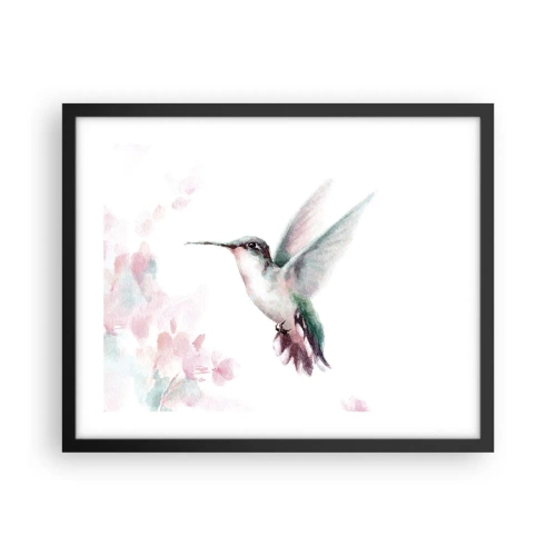 Póster en marco negro - Plasmando el aleteo - 50x40 cm