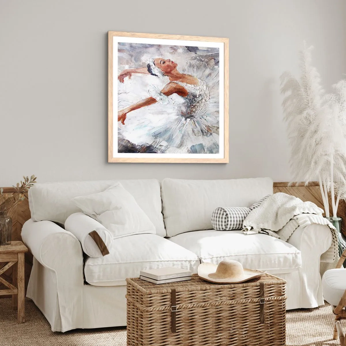 Póster en marco roble claro - Suave y ligera - 40x40 cm